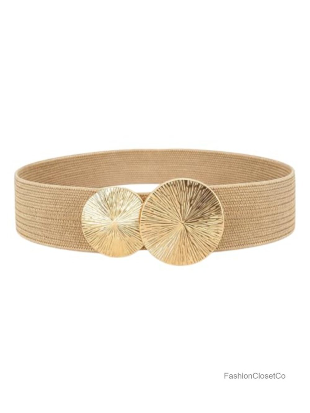 Straw Woven Elastic Cinch Belt for Dresses, Wide Stretchy Waist Belt